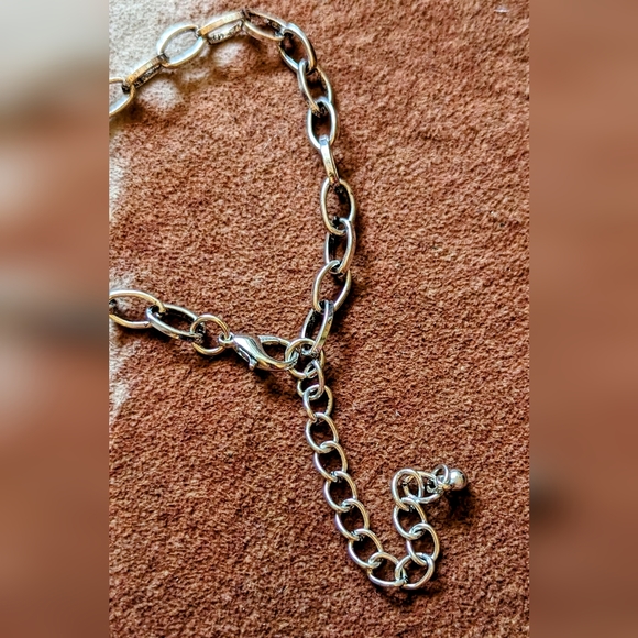 New Large Faux Turquoise Stone Pendant Necklace - Picture 4 of 7